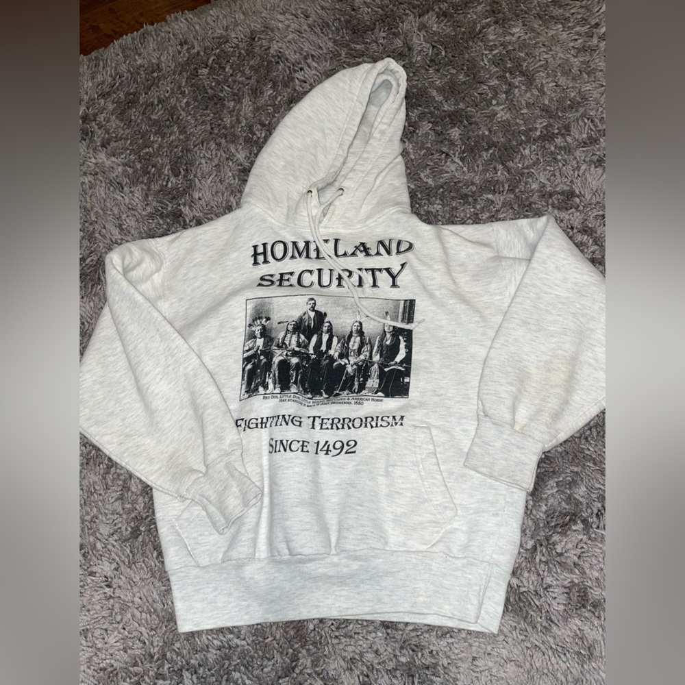 Homeland security Native American hoodie